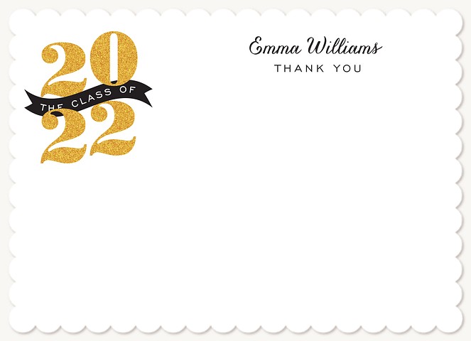 Glam Grad Thank You Cards