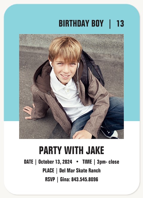 Unforgettable Party Teen Birthday Invitations