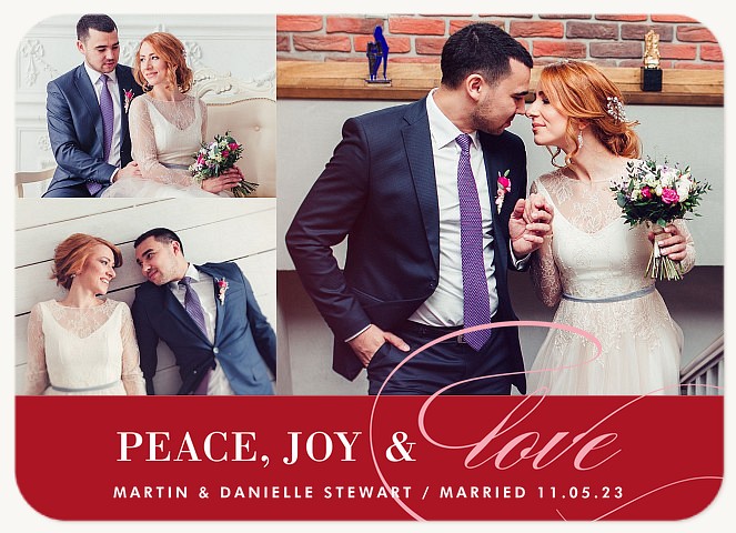 Stately Love Personalized Holiday Cards