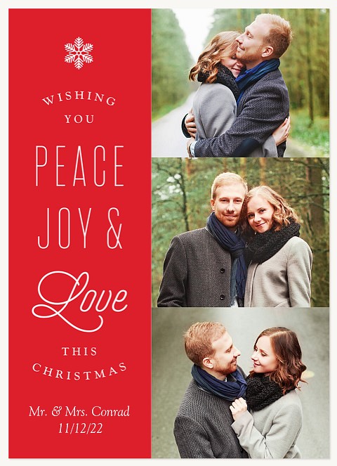 Magnificent Snowflake Personalized Holiday Cards