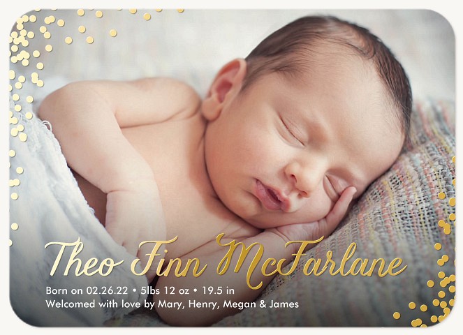 Beaming with Love Baby Announcements