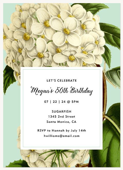 Vintage Fete Adult Birthday Party Invitations