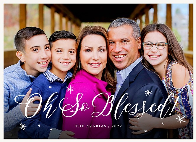 Abundant Blessings Personalized Holiday Cards