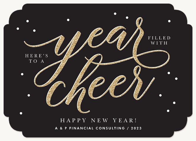Sparkled Cheer Business Holiday Cards