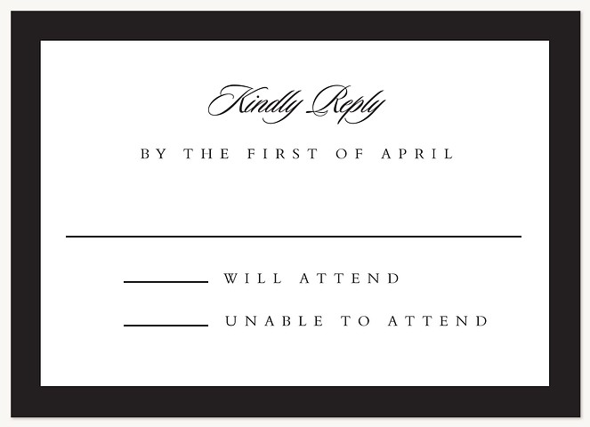 Formally Stated Wedding RSVP Cards