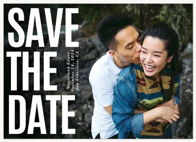 Bold Editorial Save the Date Cards