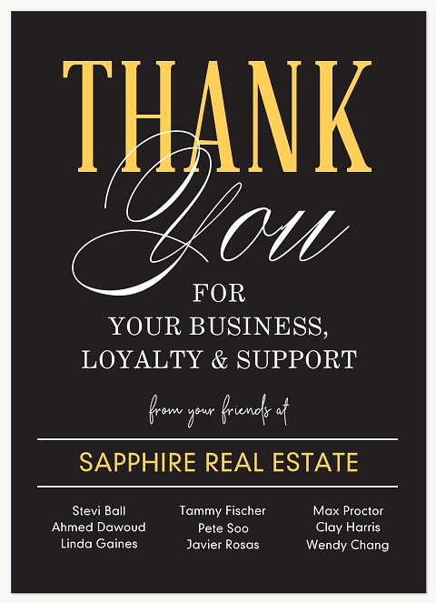 Typographic Mix Business Thank You Cards