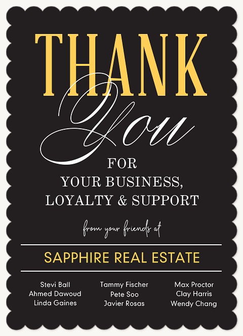 Typographic Mix Business Thank You Cards
