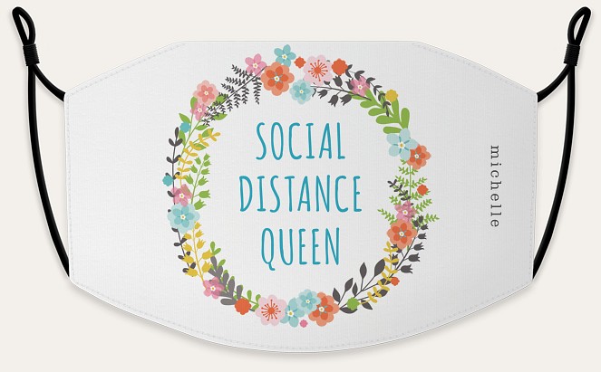 Social Distance Queen Custom Face Masks