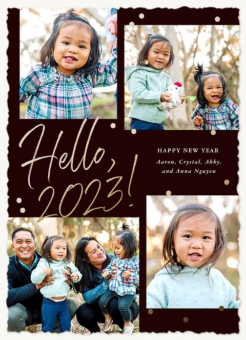 Hello, New Year Personalized Holiday Cards