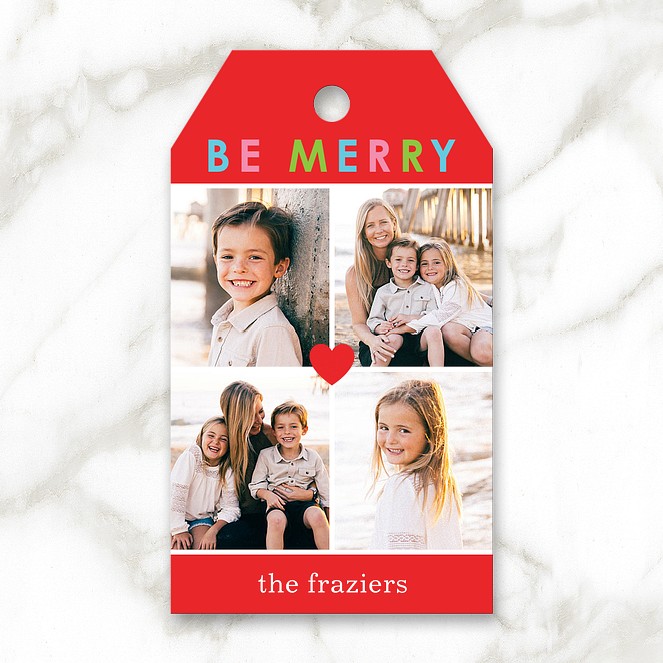 Be Merry Custom Gift Tags