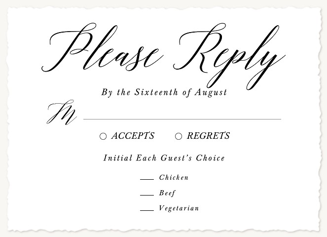 Simply Scripted Wedding RSVP Cards