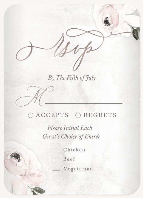 Soft Swirls Wedding RSVP Cards