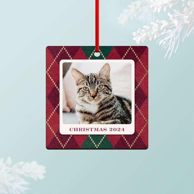 Classic Argyle Personalized Ornaments