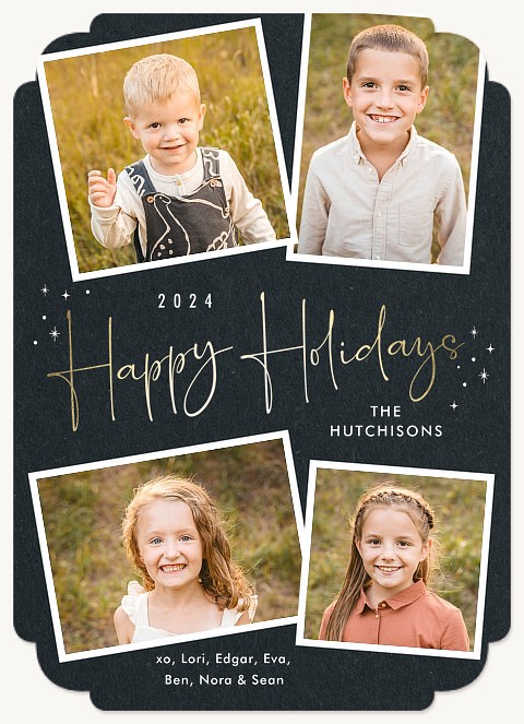 Twinkling Collage Personalized Holiday Cards