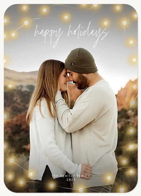 String Lights Photo Holiday Cards