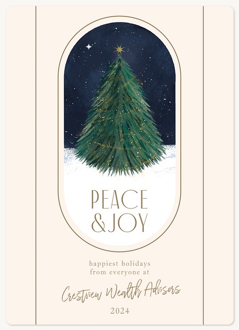 Shining Tree Holiday & Christmas Magnet Cards