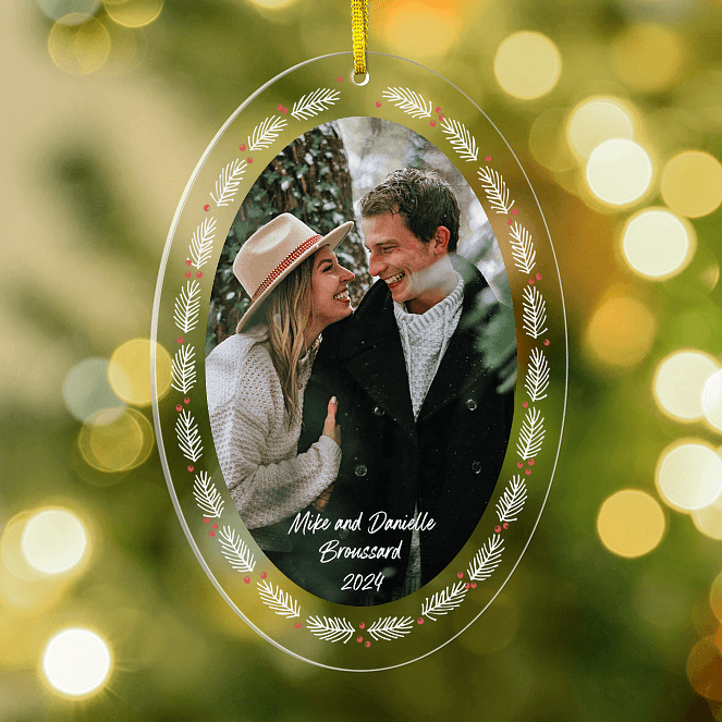 Festive Sprigs Personalized Ornaments