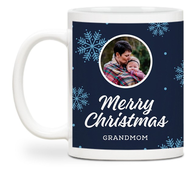 Snowflake Scatter Custom Mugs