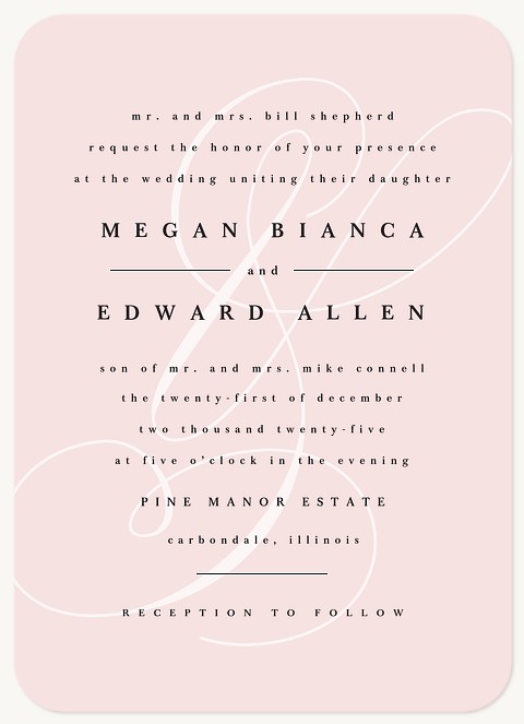 Elegant Flourishes Wedding Invitations