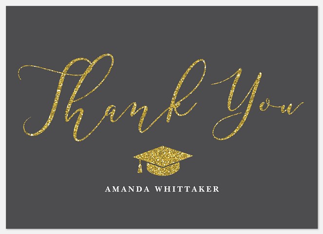 Glitzy Graduate Thank You Cards 