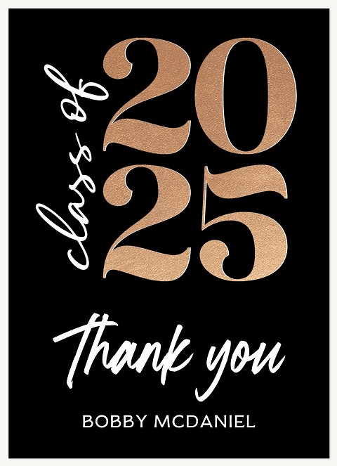 Bold Bronze Thank You Cards 