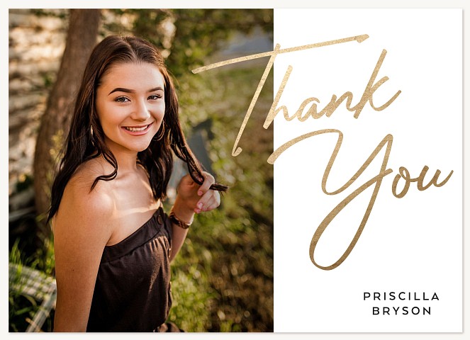 Elegant Side Thank You Cards 