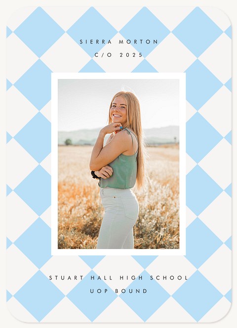 Checkerboard Diamonds Graduation Cards