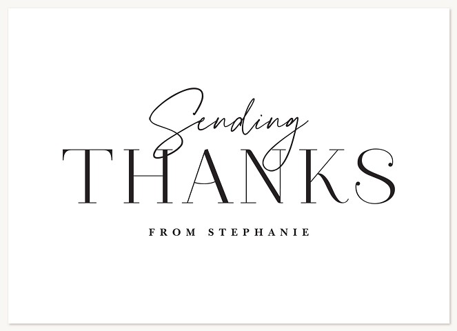 Stylish Script Thank You Cards 