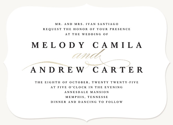 Classic Sophistication Wedding Invitations