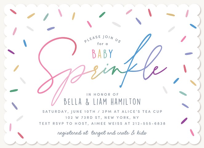 Sprinkle Delight Baby Shower Invites