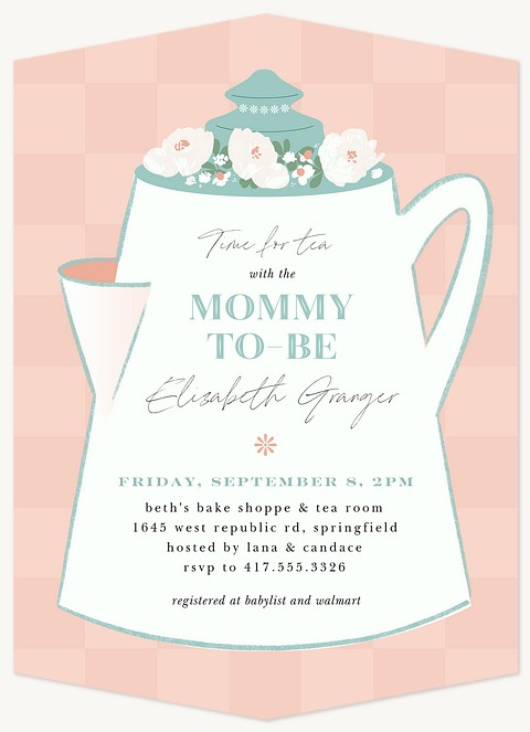 Time For Tea Baby Shower Invites