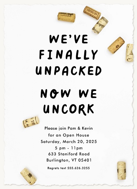 Now We Uncork Invitations