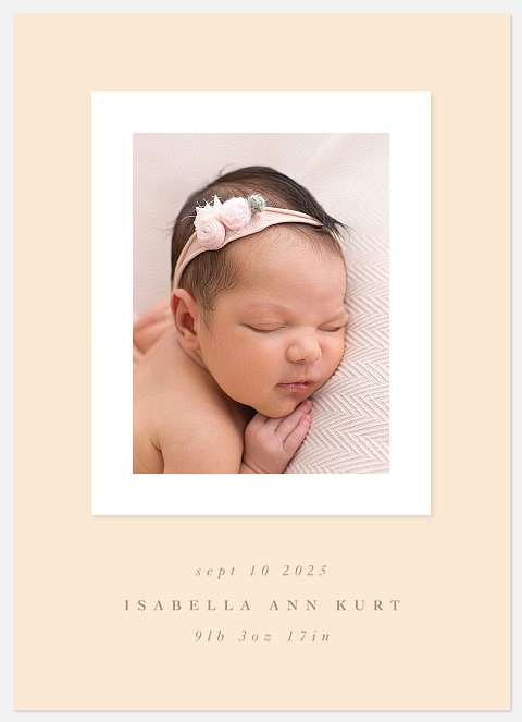 Sublime Baby Birth Announcements