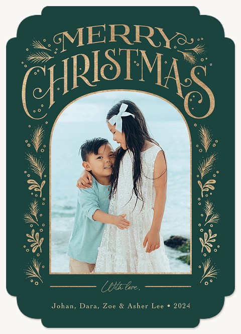  Festive Embellishments Personalized Holiday Cards