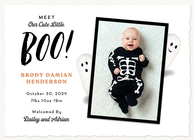 Cute Little Boo! Halloween Cards