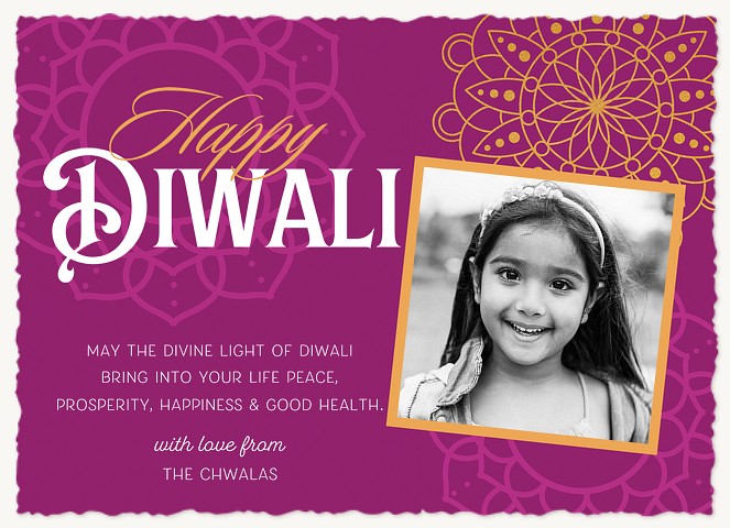 Glittering Mandala Diwali Holiday Cards