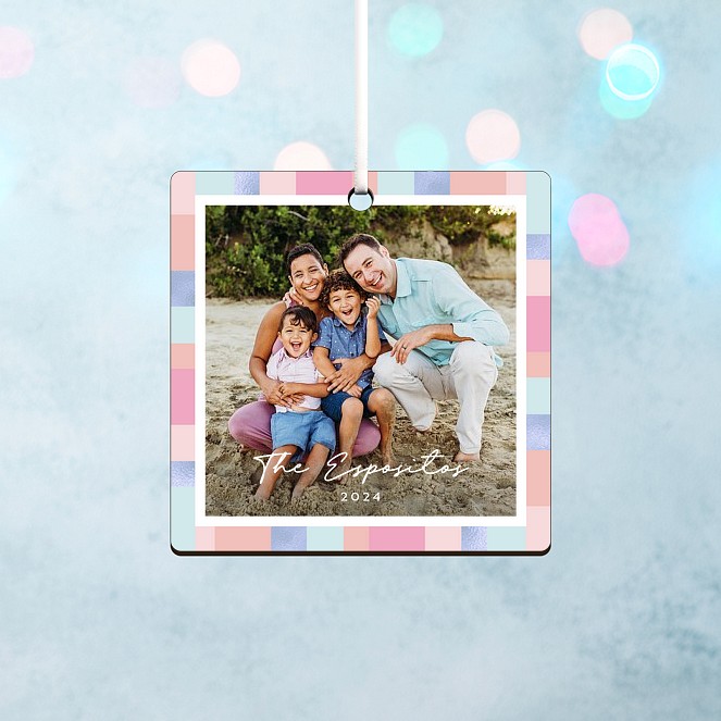 Sugarplum Frame Personalized Ornaments