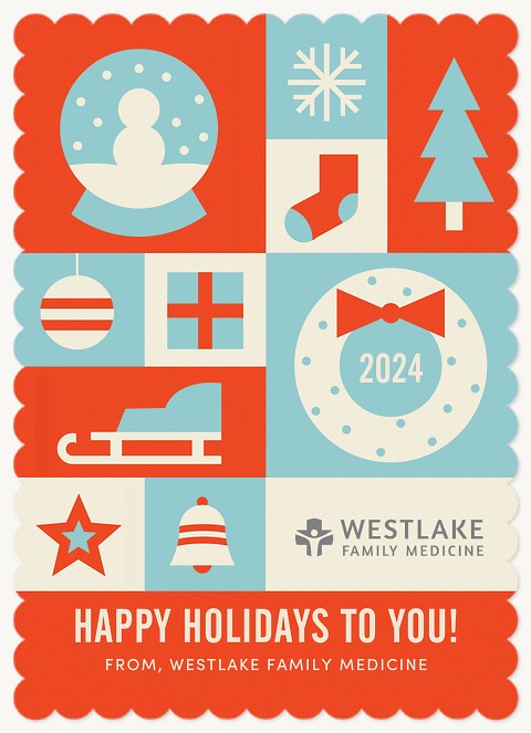 Geometric Holiday Business Holiday Cards