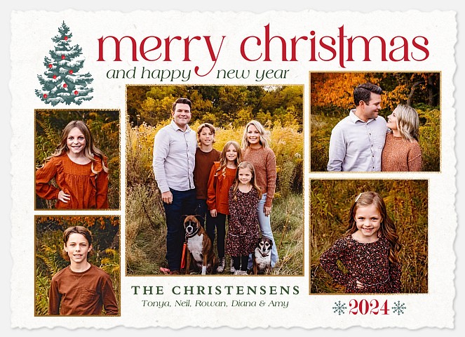 Elegant Forest Holiday Photo Cards