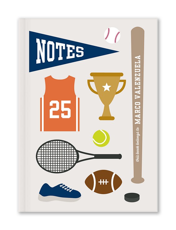 Sports Fanatic Custom Hardcover Journals