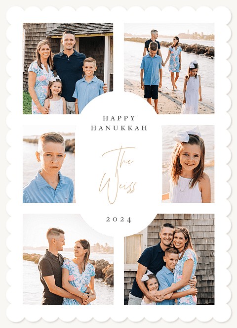 Rounded Grid Hanukkah Cards