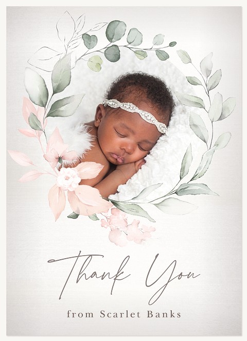 Vintage Wreath Thank You Cards 