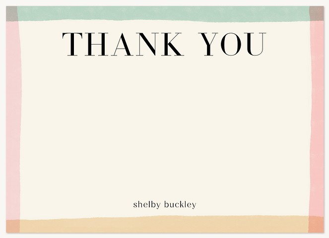 Pastel Strips Thank You Cards 