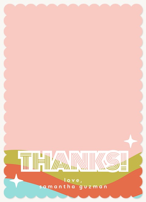 Retro Waves Thank You Cards 