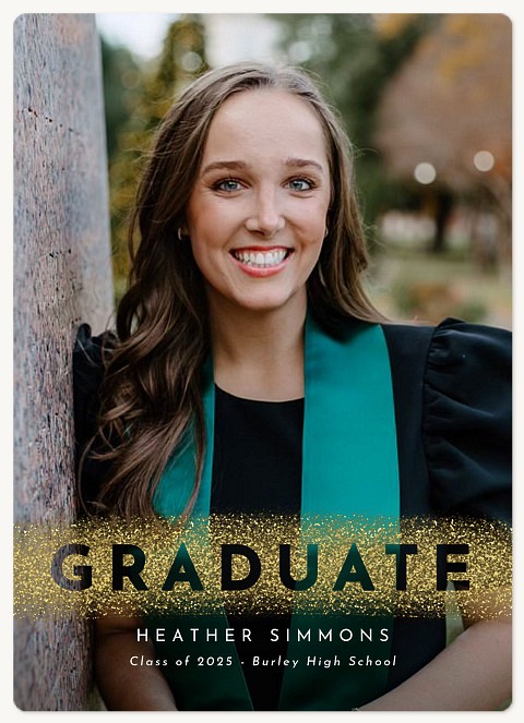 Glitter Swipe Graduation Cards