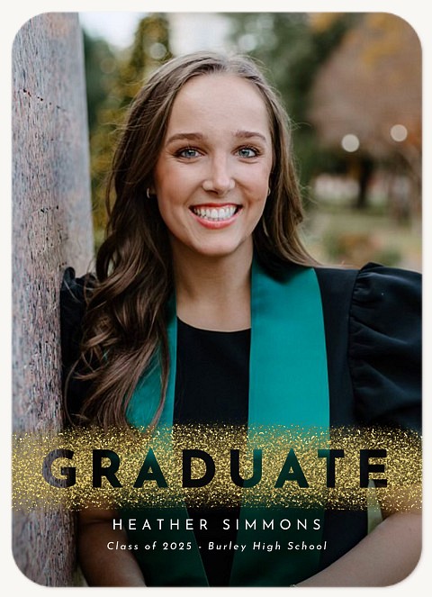 Glitter Swipe Graduation Cards