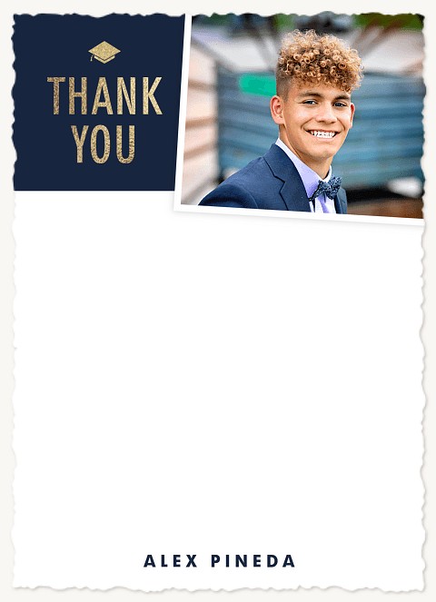 Navy & Gold Thank You Cards 