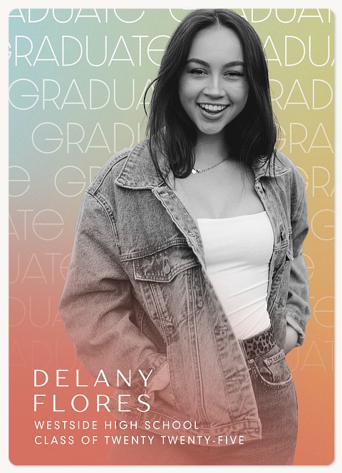 Bright Gradient Graduation Cards