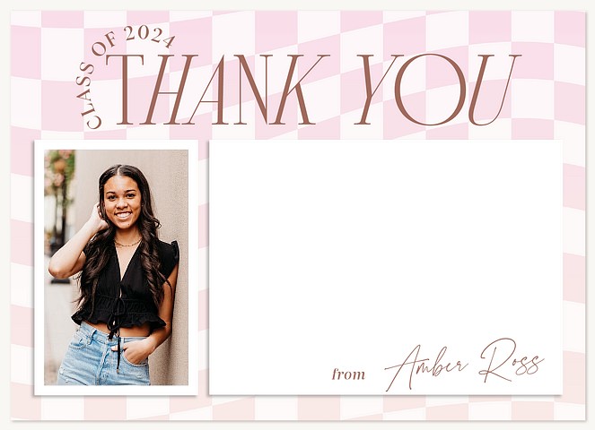 Checkered Thank You Thank You Cards 